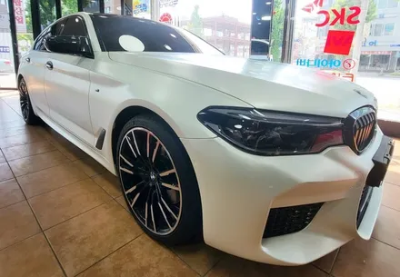 광주랩핑 BMW G30 무광 화이트 전체랩핑 시공 / 광주 북구 중흥동
