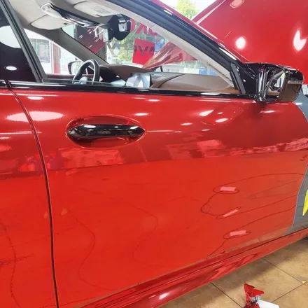 광주랩핑 BMW M8 에이버리 레드 크롬 전체랩핑 시공 / 광주 북구 중흥동