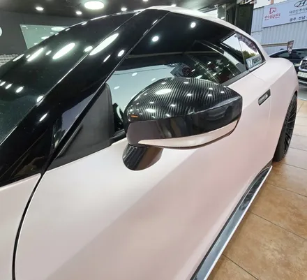 광주랩핑 닛산 GTR 사틴메탈체리핑크 전체랩핑 시공 / 광주 북구 중흥동