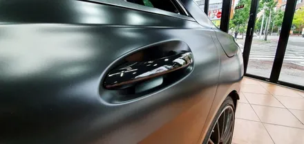 광주랩핑 벤츠 A45 AMG 사틴블랙 전체랩핑 시공 닥터나이프 / 광주 북구 중흥동
