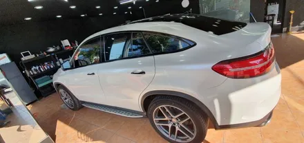 광주랩핑 벤츠 GLE350d 화이트펄 전체랩핑 재시공 / 광주 북구 중흥동