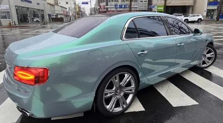 광주전체랩핑 벤틀리 플라잉스퍼 전체랩핑 재시공 고광택 그린블루 / 광주 북구 중흥동