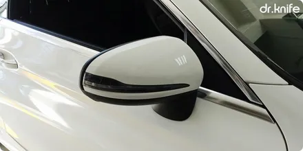 광주랩핑 벤츠 C200쿠페 부분랩핑 및 라이트필름 시공 닥터나이프 카스킨 / 광주 북구 중흥동