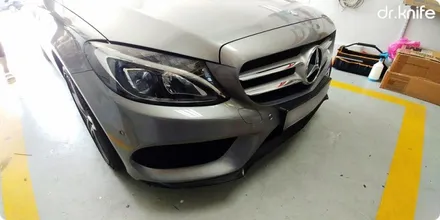 광주랩핑 벤츠 C250d 디퓨저 카본랩핑 시공 닥터나이프 / 광주 북구 중흥동