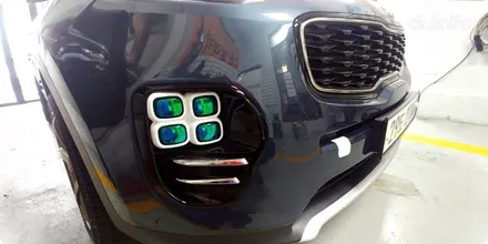 광주부분랩핑 스포티지QL 그릴 & 안개등 랩핑 시공 / 광주 북구 중흥동