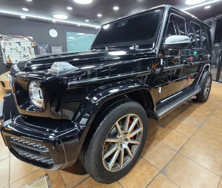광주랩핑 벤츠G63amg 고광택 블랙 전체랩핑 시공 / 광주 북구 중흥동