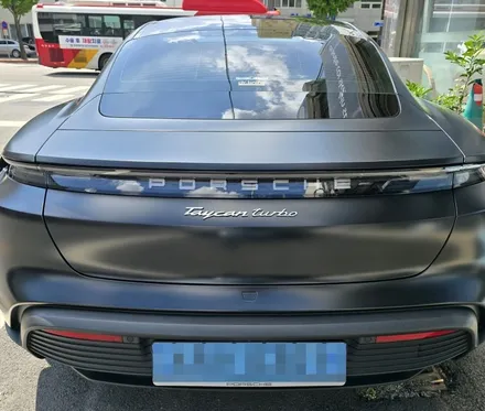 광주 전체랩핑 오벨 고광택 사틴 블랙 타이칸 전체랩핑 시공 / 광주 북구 중흥동