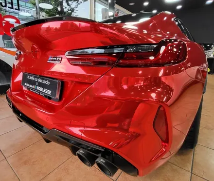 광주랩핑 BMW M8 에이버리 레드 크롬 전체랩핑 시공 / 광주 북구 중흥동