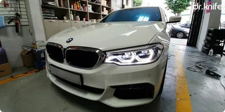 광주 BMW 520d(g30) 에메랄드 블루썬팅 & 라이트필름 시공 / 광주 북구 중흥동