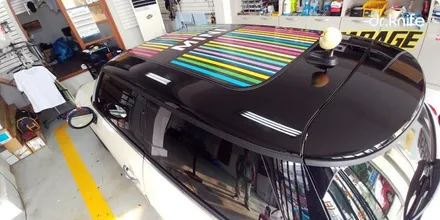 광주래핑 BMW MINI 루프데칼 시공 닥터나이프 카스킨 / 광주 북구 중흥동