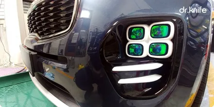 광주부분랩핑 스포티지QL 그릴 & 안개등 랩핑 시공 / 광주 북구 중흥동