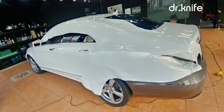 광주랩핑 벤츠 CLS350 전체랩핑 + 사고랩핑 닥터나이프 / 광주 북구 중흥동