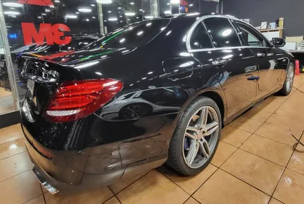 광주전체랩핑 벤츠E43 AMG 화이트 전체랩핑 시공 / 광주 북구 중흥동