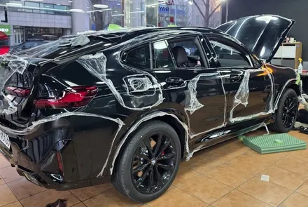 광주랩핑 BMW X4오벨 블랙 전체랩핑 시공 / 광주 북구 중흥동