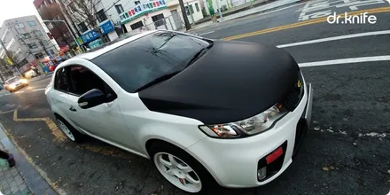 광주부분랩핑 포르테 본네트 무광블랙 랩핑 닥터나이프 카스킨 / 광주 북구 중흥동