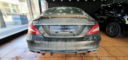 광주랩핑 벤츠 CLS 63 AMG 사틴블랙 전체랩핑 재시공 / 광주 북구 중흥동