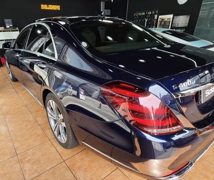 광주고광택랩핑 벤츠 S400d 오벨 화이트전체랩핑 시공 / 광주 북구 중흥동