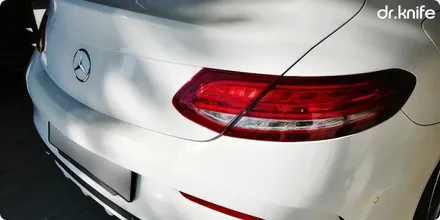광주랩핑 벤츠 C200쿠페 부분랩핑 및 라이트필름 시공 닥터나이프 카스킨 / 광주 북구 중흥동