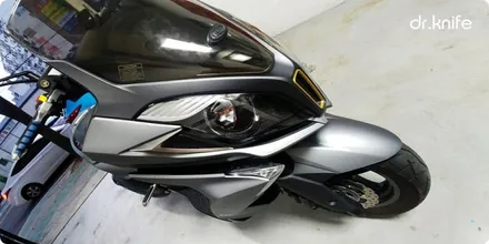 광주바이크랩핑 킴코 다운타운 125 윈드실드 & 부분랩핑 시공 / 광주 북구 중흥동