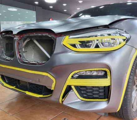 광주랩핑 bmw X4 사틴다크 그레이 전체랩핑 시공 / 광주 북구 중흥동