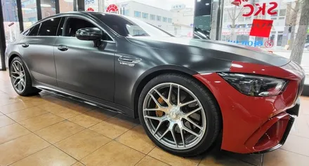 광주랩핑제거 벤츠 amg gt 사고 후 전체랩핑 제거시공 / 광주 북구 중흥동