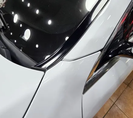 광주전체랩핑 벤츠 s350d 고광택 화이트 전체랩핑 시공 / 광주 북구 중흥동