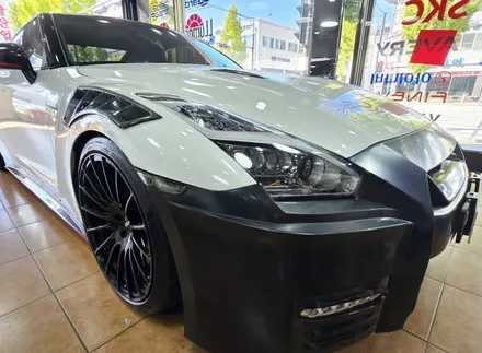광주랩핑 닛산 GTR 사틴메탈체리핑크 전체랩핑 시공 / 광주 북구 중흥동