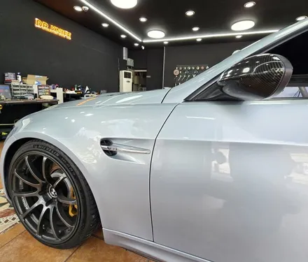 광주고광택랩핑 bmw e92 m3 오벨 고광택 사틴 블랙 전체랩핑 시공 / 광주 북구 중흥동