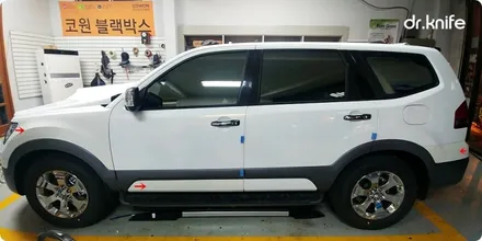 광주 전체랩핑 기아 모하비 화이트 골드 스파클 전체랩핑 / 광주 북구 중흥동