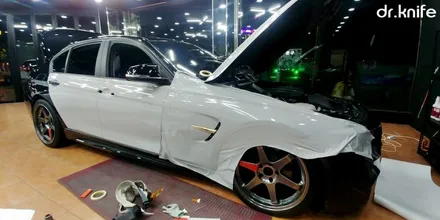 광주전체랩핑 BMW 320d 전체랩핑 시공 닥터나이프 카스킨 / 광주 북구 중흥동