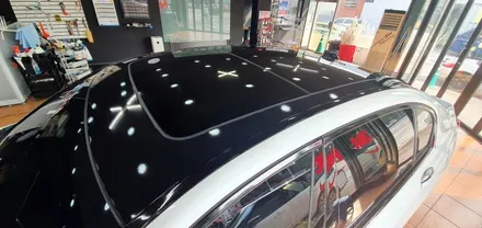 광주랩핑 BMW 740i 루프스킨 및 사이드미러 커버 랩핑시공 / 광주 북구 중흥동
