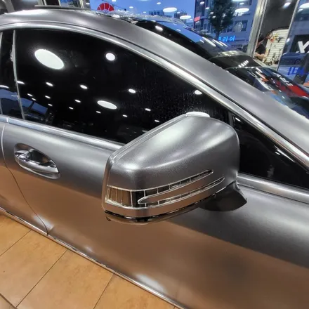 광주전체랩핑 벤츠 cls 사틴다크그레이 전체랩핑 시공 / 광주 북구 중흥동