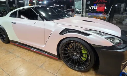 광주랩핑 닛산 GTR 사틴메탈체리핑크 전체랩핑 시공 / 광주 북구 중흥동