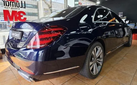 광주고광택랩핑 벤츠 S400d 오벨 화이트전체랩핑 시공 / 광주 북구 중흥동
