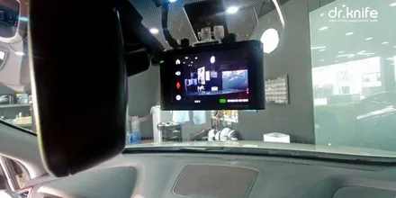 광주썬팅 싼타페 DM 솔라가드 새턴 + 아이나비 Z500 시공 / 광주 북구 중흥동