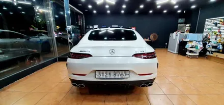 광주랩핑 벤츠 AMG GT 화이트펄 전체랩핑 시공 닥터나이프 / 광주 북구 중흥동