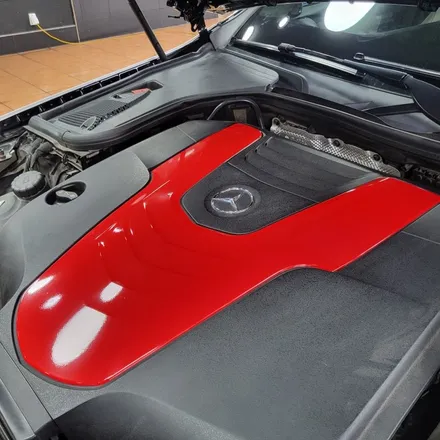 광주전체랩핑 벤츠E43 AMG 화이트 전체랩핑 시공 / 광주 북구 중흥동