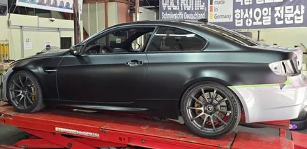 광주고광택랩핑 bmw e92 m3 오벨 고광택 사틴 블랙 전체랩핑 시공 / 광주 북구 중흥동