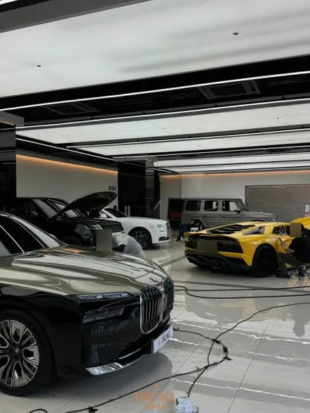 BMW 7시리즈 상단 샴페인골드 하단 블랙 랩핑 듀오톤 시공 / 고양시 원흥동