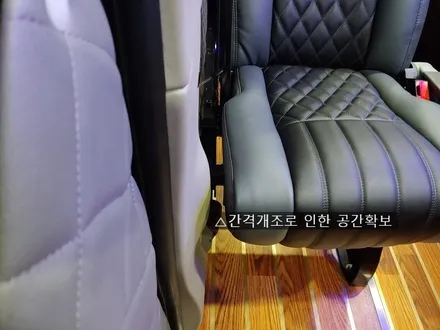 르노 마스터 실내 튜닝// 리무진 시트,천장엠보싱,천장모니터,조명,시트,바닥 개조,편의 기능 시공 후기 / 남양주시 다산동