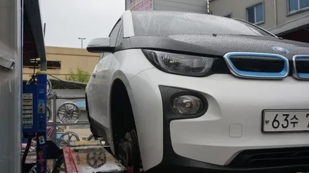 [순천타이어맥스] BMW+I3+휠복원+브리지스톤+3D얼라이먼트+호프만레이저바란스 / 순천, 여수, 광양