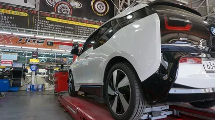 [순천타이어맥스] BMW+I3+휠복원+브리지스톤+3D얼라이먼트+호프만레이저바란스 / 순천, 여수, 광양