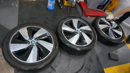 [순천타이어맥스] BMW+I3+휠복원+브리지스톤+3D얼라이먼트+호프만레이저바란스 / 순천, 여수, 광양