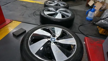 [순천타이어맥스] BMW+I3+휠복원+브리지스톤+3D얼라이먼트+호프만레이저바란스 / 순천, 여수, 광양