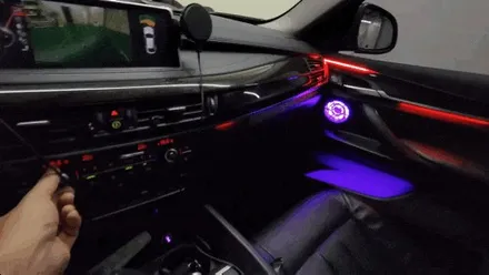 BMW X6 엠비언트 시공, 수입차도 글로우모션에어로 무배선 튜닝 / 부천시 도당동