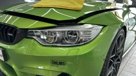 [청주 옥산 라이트 필름] BMW M4 옐로우 라이트 필름 + 페인트 워크 에디션 + 자바 그린 / 청주 흥덕구