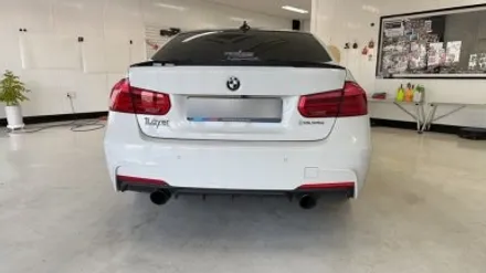 청주 랩핑, BMW 320i 리어 범퍼 포인트랩핑+ 디퓨저 랩핑 / 청주 흥덕구