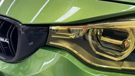 [청주 옥산 라이트 필름] BMW M4 옐로우 라이트 필름 + 페인트 워크 에디션 + 자바 그린 / 청주 흥덕구