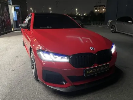 BMW 550i 카마인드레드 전체랩핑 시공 / 평택 통복동