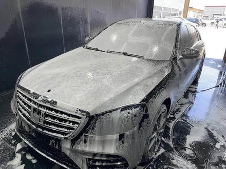 벤츠s 고스트펄 화이트로 전체랩핑 재시공 / 평택 통복동